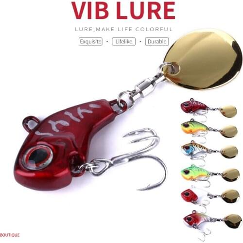 HENGJIA 9/14/16/22g Mini VIB With Spoon Fishing Lure Metal Winter Ice Lures Fishing Tackle Crankbait Vibration Spinner