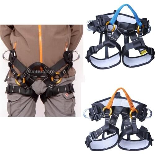 Tree Climbing Safety Harness Sitting Seat Bust Belt Rappelling Rescue Gear Equip for Tree Caving Firefighting Engineering