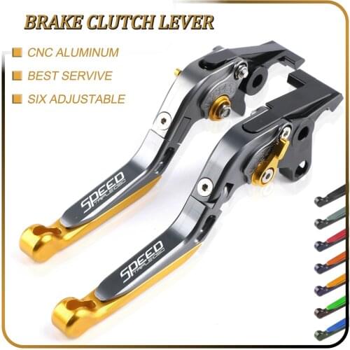 For Triumph SPEED FOUR DAYTONA 600/650 SPRINT GT/ST/RS AMERICA/LT Motorcycle Accessories Folding Extendable Brake Clutch Lever