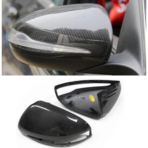 Dry Carbon Fiber Mirror Cover Fit For Mercedes W205 W213 W222 GLC X205 C63 S63 E63 AMG RHD