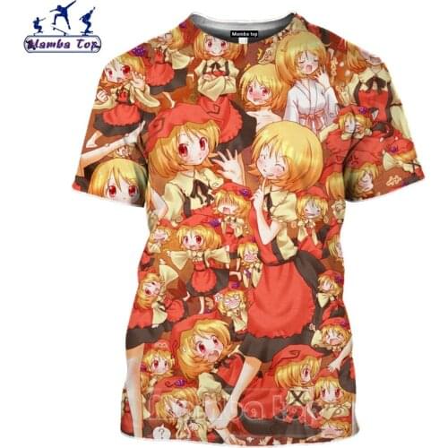 Mamba top Summer Short Sleeve Mens T-shirts 3D Hot Casual Women Men Anime Girl Tees Touhou T Shirt Cute Loli Fitness Sportswear