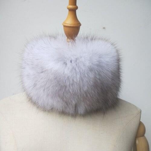 Women Real Fox Fur Scarf Fashion Thick Warm Genuine Fur Neck Warmer Female Winter Natural Fox Fur Scarves