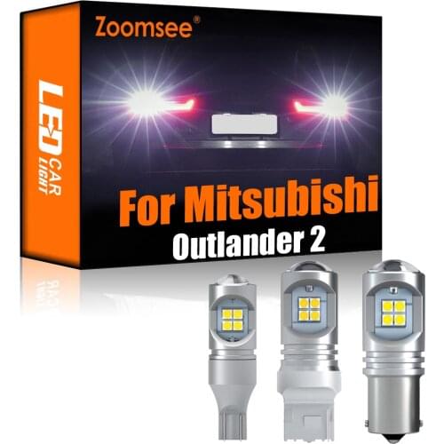 Zoomsee 2Pcs White Reverse LED For Mitsubishi Outlander Xl 2 2007-2012 Canbus Exterior Backup Rear Tail Bulb Light Vehicle Lamp