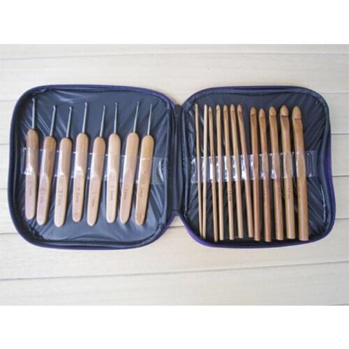 2016 New! Weaving tools sweater needle Crochet hook bamboo stainless steel knitting needle gift package a set of 20 roots