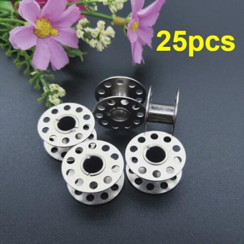 25Pcs/Set Empty Bobbins Sewing Machine Plastic Case Storage Box for Sewing Machine Spools with Thread Storage Case Sewing Tools