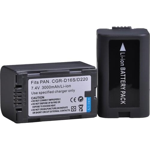 3000mah CGR-D220 CGR-D16S CGR D220 D16S Battery for Panasonic VW-VBD23, DVC15, AG-DVC7, AG-DVX100, AG-DVX1000, NV-C2, NV-C3 C5