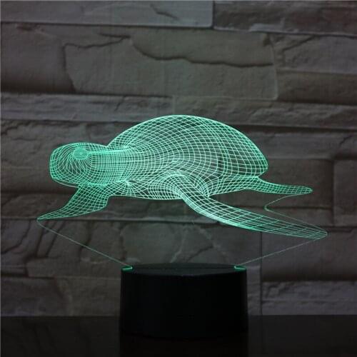 Sea Turtles Animal 3D Night Lamp LED Touch Light Colorful Lamp Birthday Party Decor Figurines Table Lamp For Kids Toys gift