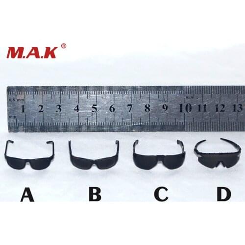 4pcs/set 1/6 Scale Figure Accessories Black Glasses Sunglasses For 12" Male Action Figure Toys Accessory