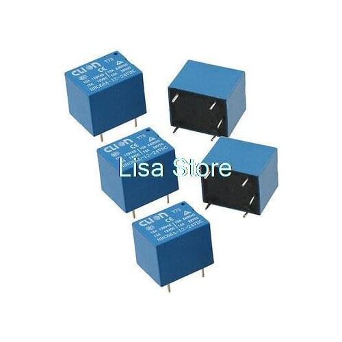 5 x HHC66A-1Z(T73) DC 24V Coil SPDT 5 Pin PCB General Purpose Power Relay