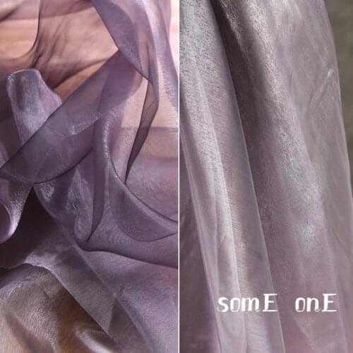 50x150cm Purple Tulle Fabric Color changing yarn DIY Princess Wedding Dress Party Doll Decor Curtain Designer Lace Fabric