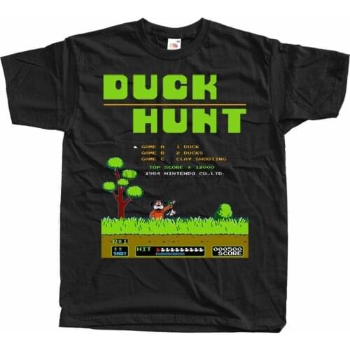 DUCK HUNT SCREEN Nes T shirt BLACK Arcade Famicom NES v
