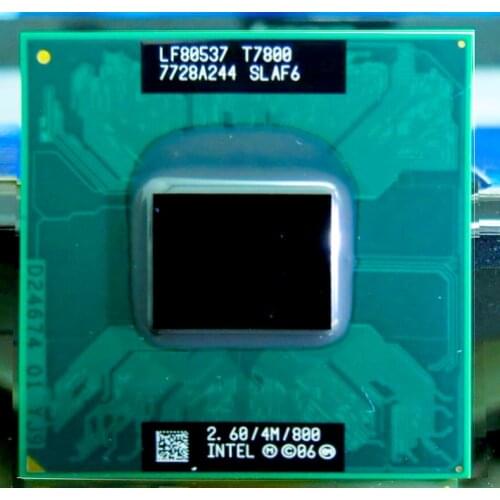 Original T7800 intel core 2 duo processor t7800 4M 2.60 GHz 800 MHz CPU compatible with 965 chipset