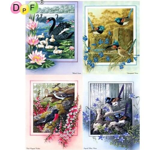 DPF 5D Round full Diamond Embroidery Needlework magic cube Bird Series Diamond painting Cross Stitch diamond Mosaic decor crafts