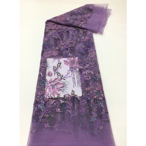 Hot Sale Sequined Sequins French Tulle Lace Fabric 2021 High Quality African Lace Fabric Latest Lace Material For Evening Party