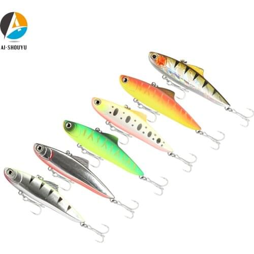 AI-SHOUYU NEW 1pc Hard Fishing Lure 85mm 21.8g VIB Fishing Bait Vibration Hard Plastic Artificial Bait Sinking 3D Eyes Lure