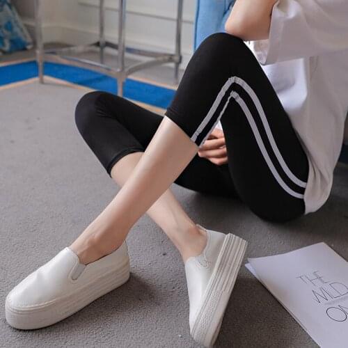 2021 Summer Maternity Pants Maternity Leggings for Pregnant Women Sport Style Pregnancy Maternity Trousers High Waist Pant