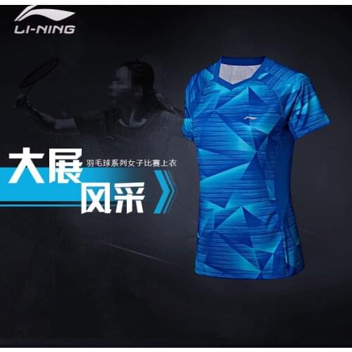 Li Ning Quick Dry Workout Running Shirt Fitness Tops Breathable Jersey Gym T-shirts Clothing lining SPORT T-SHIRT AAYN074