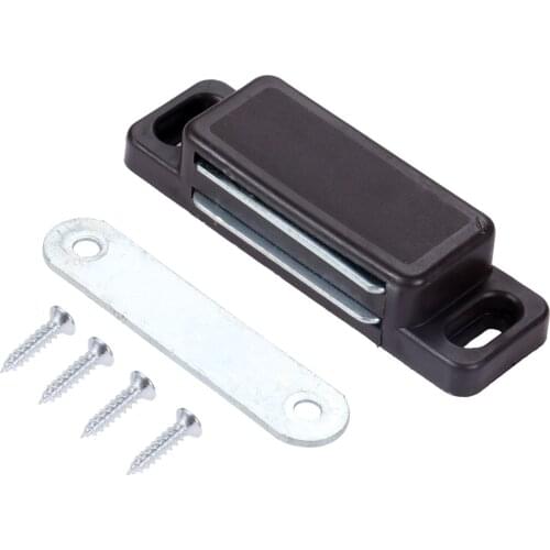 1pc Magnetic Catch w/screw Brown Metal Plastic Door Stopper 74*25mm Attract Holder Home Furniture Hardware Magnet Latch Closure
