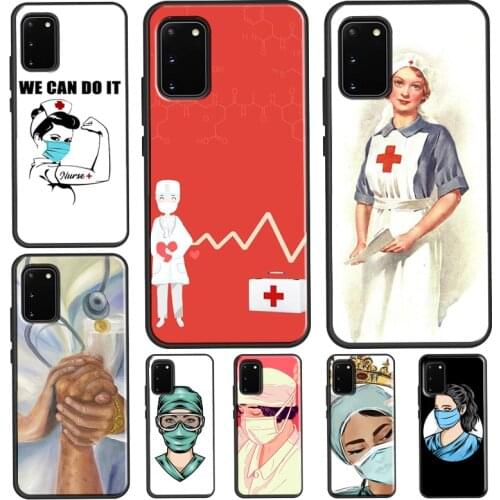 Cartoon Medicine Doctor Nurse For Samsung Note 20 Ultra Note 10 Plus Case For Galaxy S21 S8 S9 S10 Plus S20 FE Coque