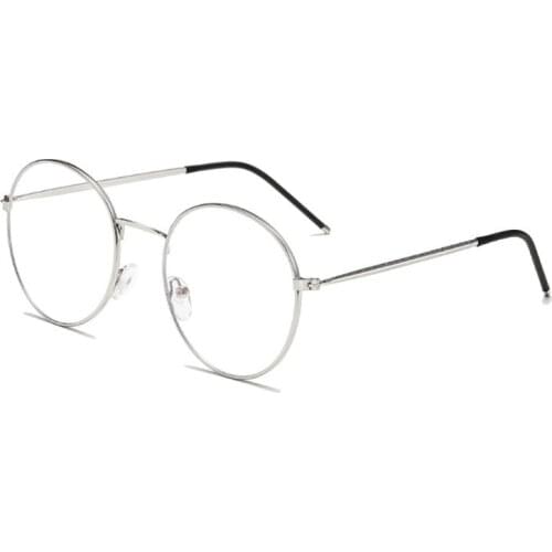 Computer Glasses Men Spectacle Frames Anti Blue Light Goggles Anti Glare Eyeglasses Frame Women Round Clear Lens Fake Glasses