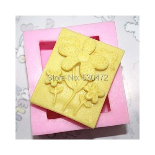Wholesale/retal ,free shipping,1 pcs C256 sun flower clay pottery mould silicone cake mold soap Mold FM