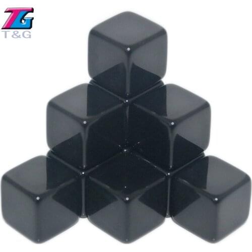 10pcs/set High Quality 16mm D6 Blank Dice Smooth Surfaces for Custom Printing or Engraving Logo Square Corner Multicolor