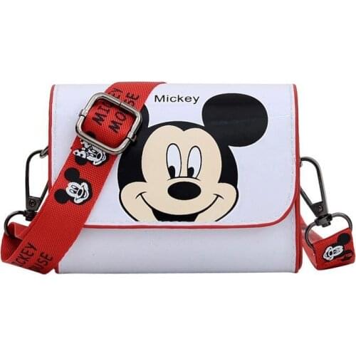 Disney Mickey Mouse Backpack Shoulder Bag Children Cartoon Minnie Print Coin Purse Girl Crossbody Bag Kids Christmas Gift