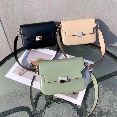 Fashion Purse Crossbody-Bags 3 Color Mini Saddle Lock Bag For OL Ladies