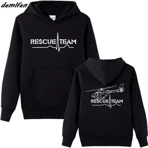 Spring Autumn Men Fleece Hoodie Air Rescue Ambulance Service Rescue Plane Eurocopter Sweatshirt Hip Hop Jacket Coat Streetwear