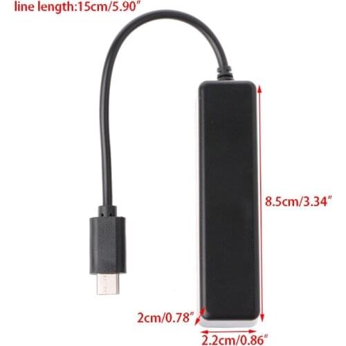 3 Port USB 2.0 Hub USB 3.1 Type C Cable OTG SD/TF Card Reader For iMac MacBook P9YA