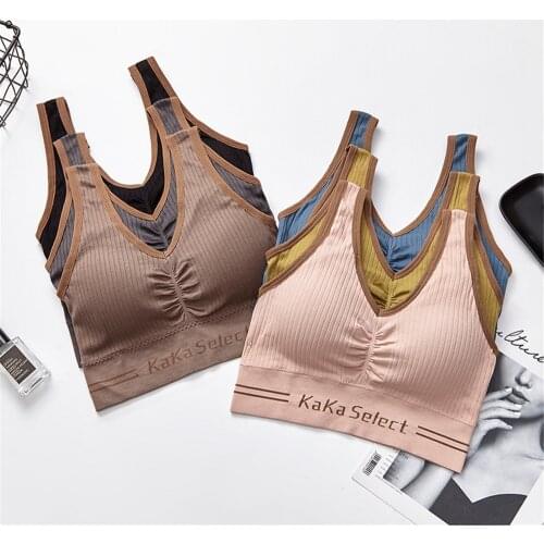 V-shaped Back Bra Tube Top Women Bralette Crop Top Sexy Lingerie Bra Sports Underwear Fashion Ladies Street Tops Cropped Tanks