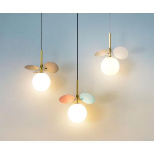 Nordic Color Flower Pendant Light Simple and Stylish Bedroom Bedside Dining Room Study Room Living Room Home Decoration Lighting