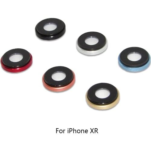 1 Piece New Back Rear Camera Glass Lens Cover With Metal Frame Holder Replacement For iPhone XR