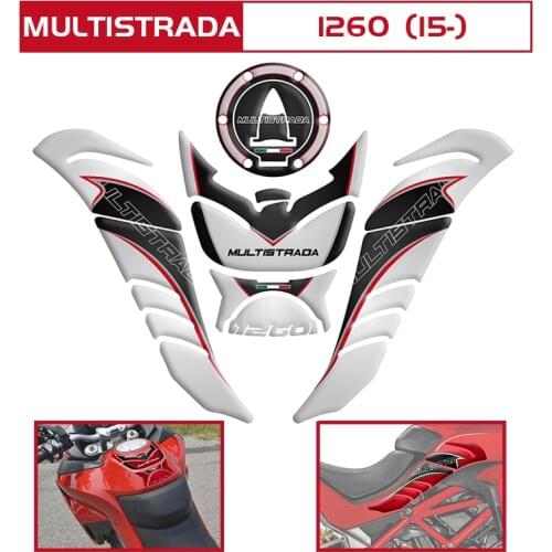 3D tank pad protection Sticker for DUCATI MULTISTRADA 1260 PIKES PEAK MTS 1260 Gas Cap Tank Pad protection Sticker Decal