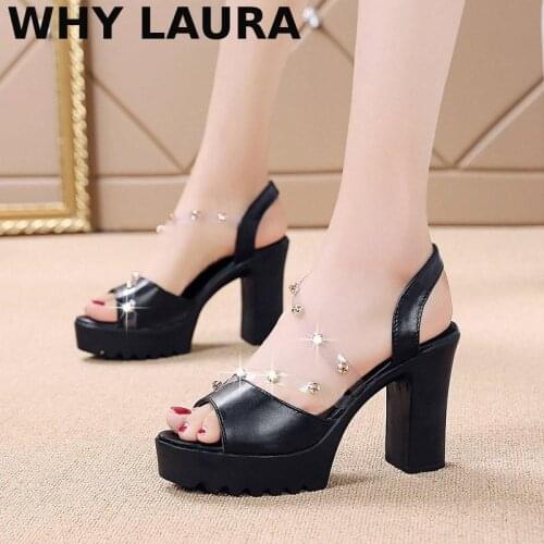 Designer 2021 new sexy fashion womens banquet sandals summer diamond fish mouth platform heels fashion shoes womens shoes