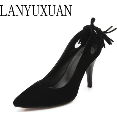 Big size 34-52 Shoes Woman 2017 New Arrival Wedding ladies high heel shoes Fashion Sweet Dress pointed toe Women Shoes Pumps E-8