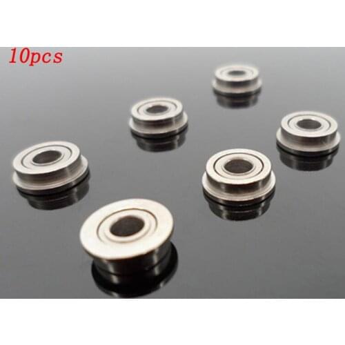 10PCS High-speed Bearings with Flange Inner Diameter 3MM/4MM Toy Motor Bearing Transmission Parts for RC Robots DIY Hobby Boats