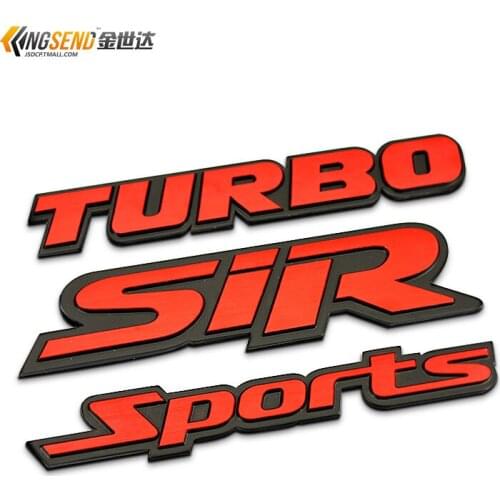 1X Car refires personalized car stickers worm gear turbo emblem sports sir sport metal car stickers Car Styling