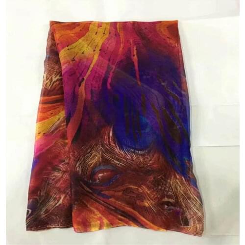 2020 New Fashion High Quality Printed Silk Chiffon Fabric 5 Yards For Ladies To Wear Soft Comfortable Silk Fabric.L11121
