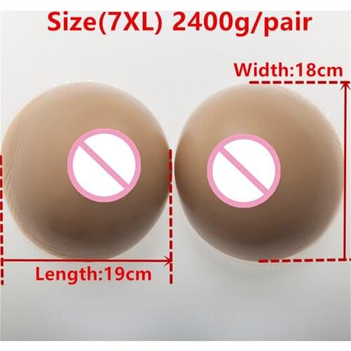2400g/pair Silicone Breast Forms Crossdresser Transgender Realistic Fake Breast Your Privacy Silicone Boobs Enhancer