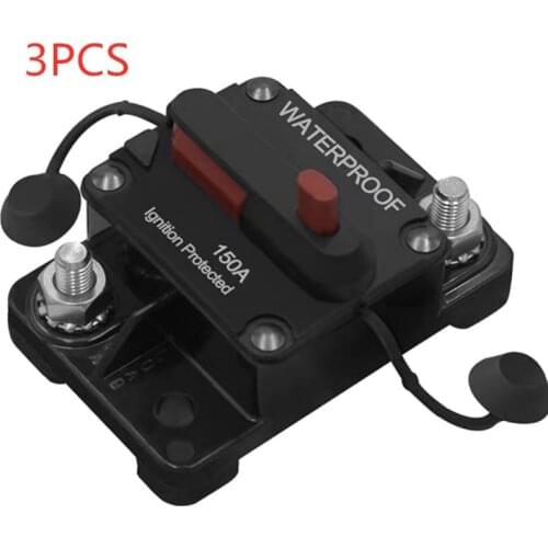 3PCS/set 30A 40A 50A 60A 70A 80A 100A 120A 150A 200A 250A 300A AMP Circuit Breaker Fuse Reset 12-48V Car Boat Auto Waterproof