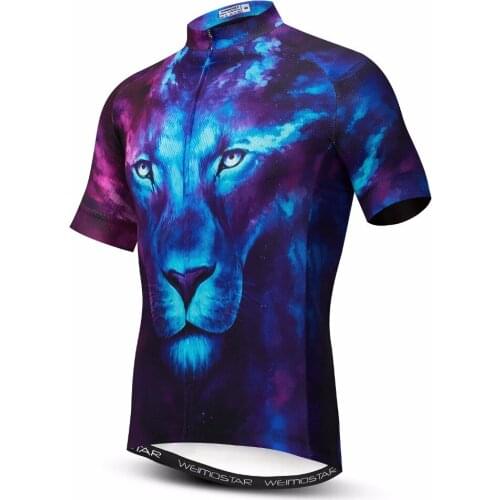 3D Cycling jersey Mens Mountain Bike jersey Pro MTB Bicycle Shirts Short sleeve Team Road Top Ropa Ciclismo Maillot 2019 Purple