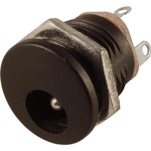 5.5X 2.1mm DC Power Female Jack Panel Mount Connector with Hex Nut 3 Pin DC Electrical Plug Socket Connector