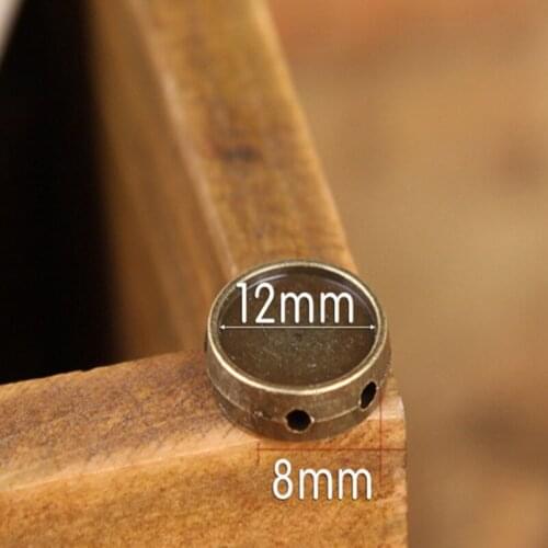 500pcs Round Cabochon 12mm Base Jewelry Fingding 8*1.5mm Holse Size Bezel Trays Round Glass Cabochon Setting Camo DIY Bracelet