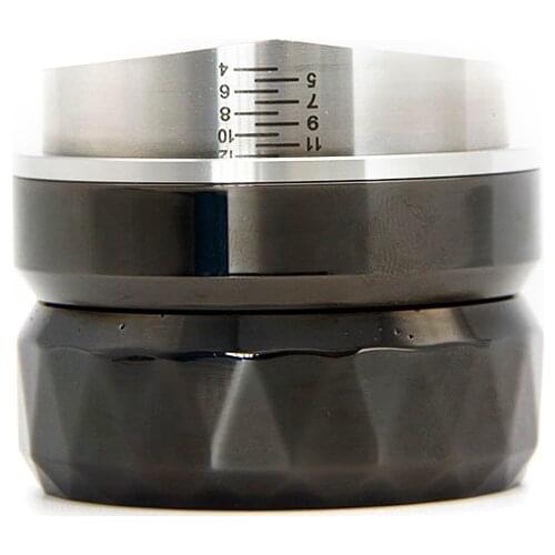 58.35mm 304 Stainless steel stepless Gasket Adjustable Height Coffee tamper Press Barista Powder Coffee Espresso distributor