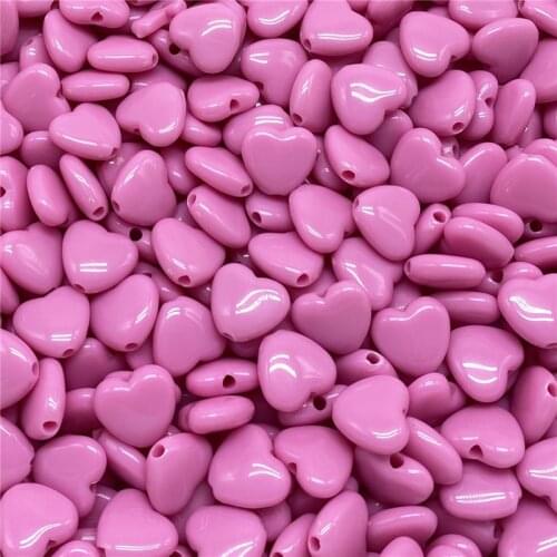 8/12/14mm Colourful Heart Shape Acrylic Loose Spacer Beads for Jewelry Making DIY Bracelet Necklace Accessories #05