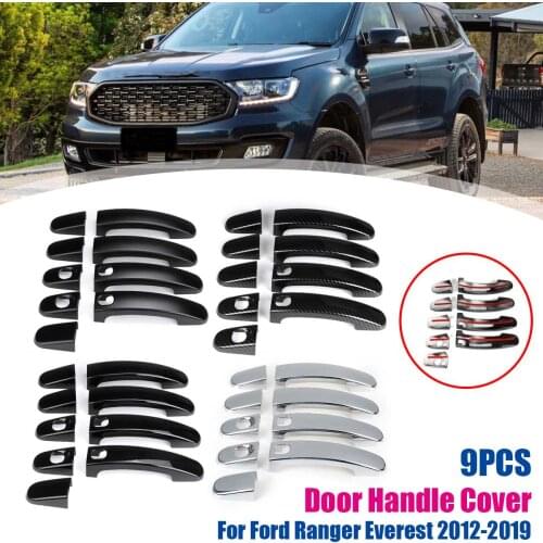 9PCS Car Exterior Door Handle Cover For Ford Ranger 2012 13 14 15 16 17 18 2019 for Mazda BT-50'12