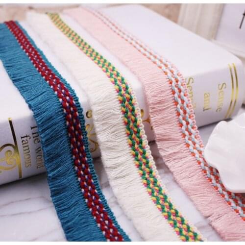 1yards Sewing Cotton Fringe Tassel Trim Thin Tassels for Jewelry Diy Silk Tassel Fringe Trim Clothes Curtains Accessories Tassle
