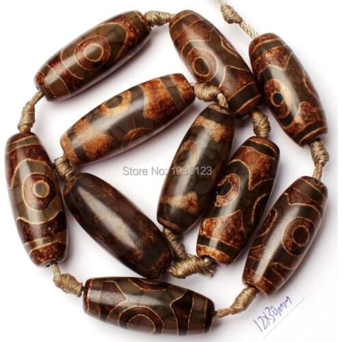 High Quality 12x28mm Pretty Mixed Dzi Agates Onyx Oval Shape Gem Loose Beads Strand 10Pcs DIY Creative Jewellery Making w2235