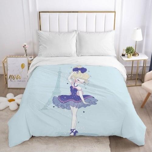Cartoon Childrens Duvet cover Quilt/Blanket/Comfortable Case Bedding for kids baby boy girls 140x200 for Home Car Ballet girl